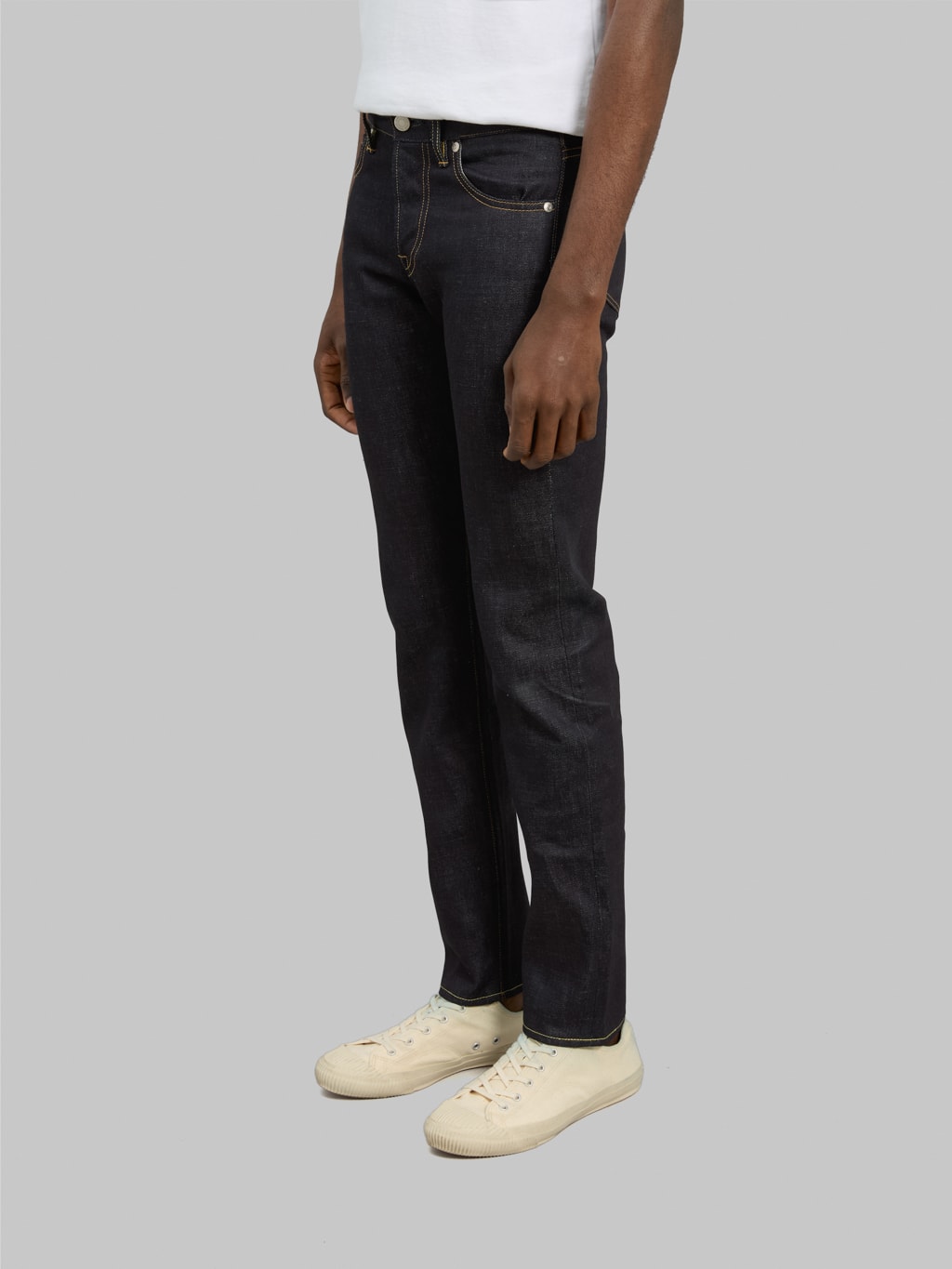 momotaro 300 standard slim selvedge jeans side fit