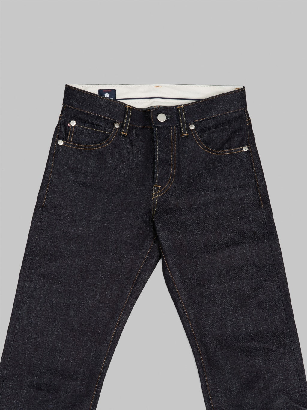 momotaro 300 standard slim selvedge jeans front details