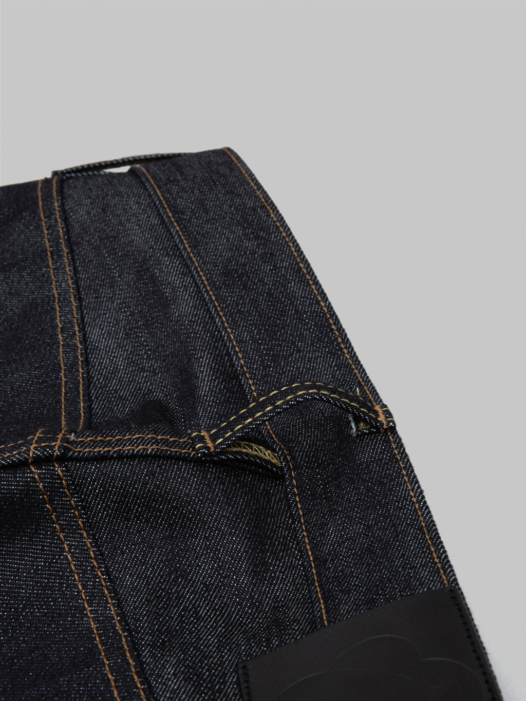 momotaro 15oz 100 silk straight selvedge jeans belt loop