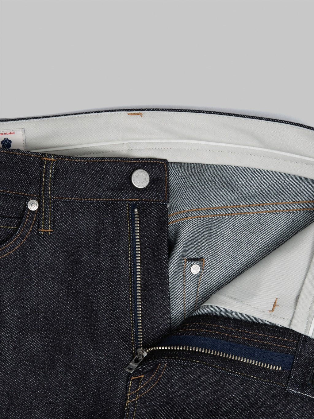 momotaro 15oz 100 silk straight selvedge jeans interior