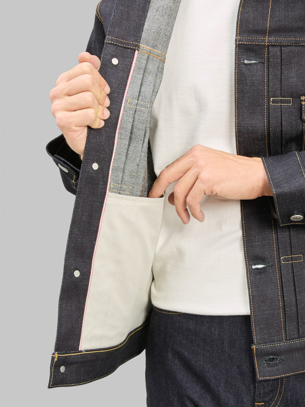 Momotaro MMGJ0002 Standard Denim Type 2 Jacket interior pocket