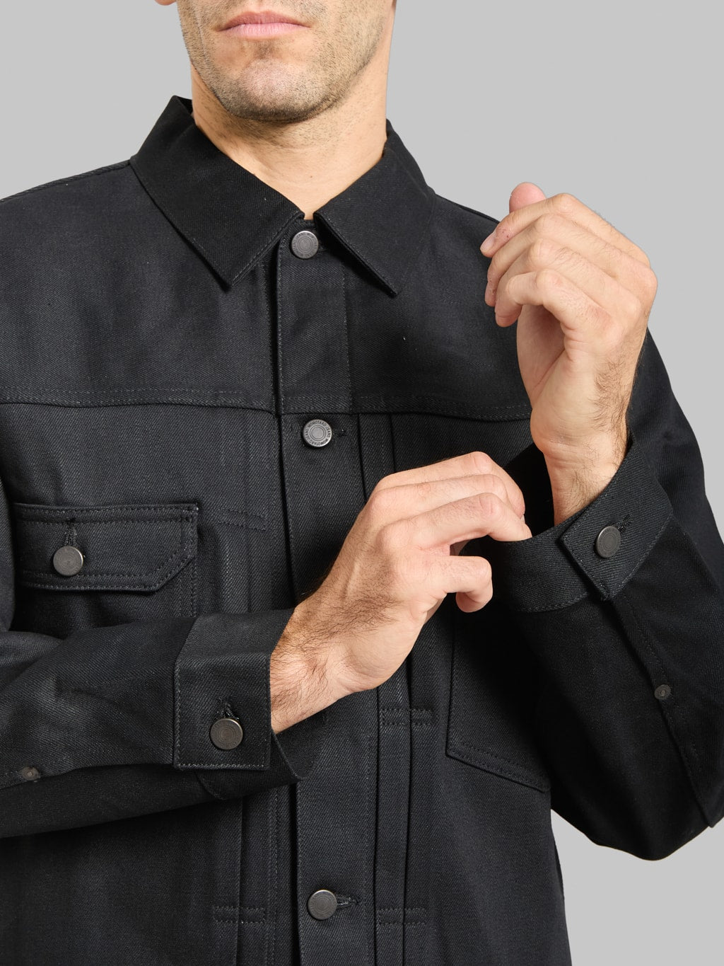 Momotaro MMGJ1002 14.7oz #002 "Standard" Denim Type II Jacket Black