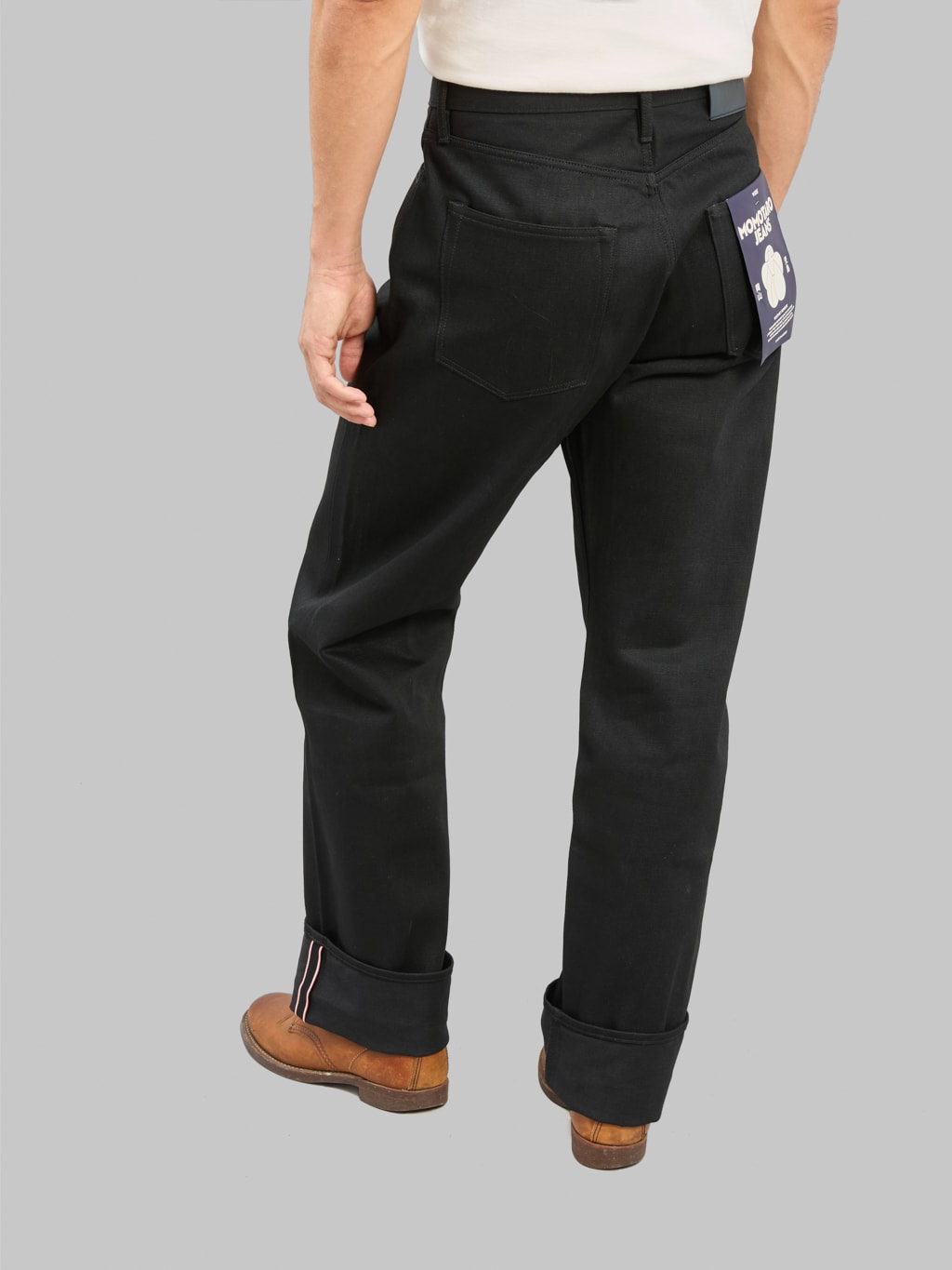Momotaro MMJZ1400 Standard Wide Jeans Black fitting