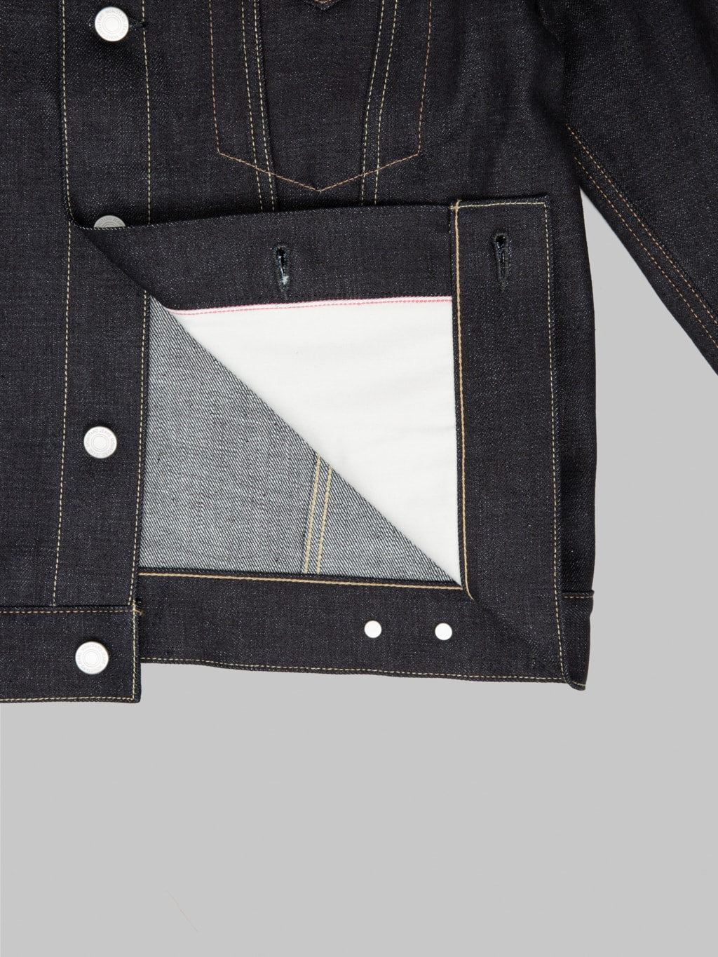 momotaro jeans 003 standard denim type 3 jacket interior fabric