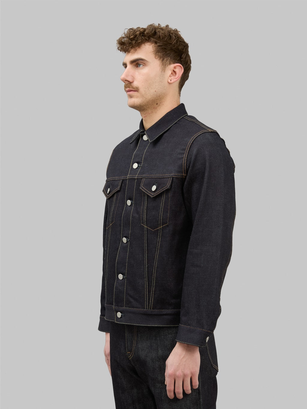 momotaro jeans 003 standard denim type 3 jacket side fit