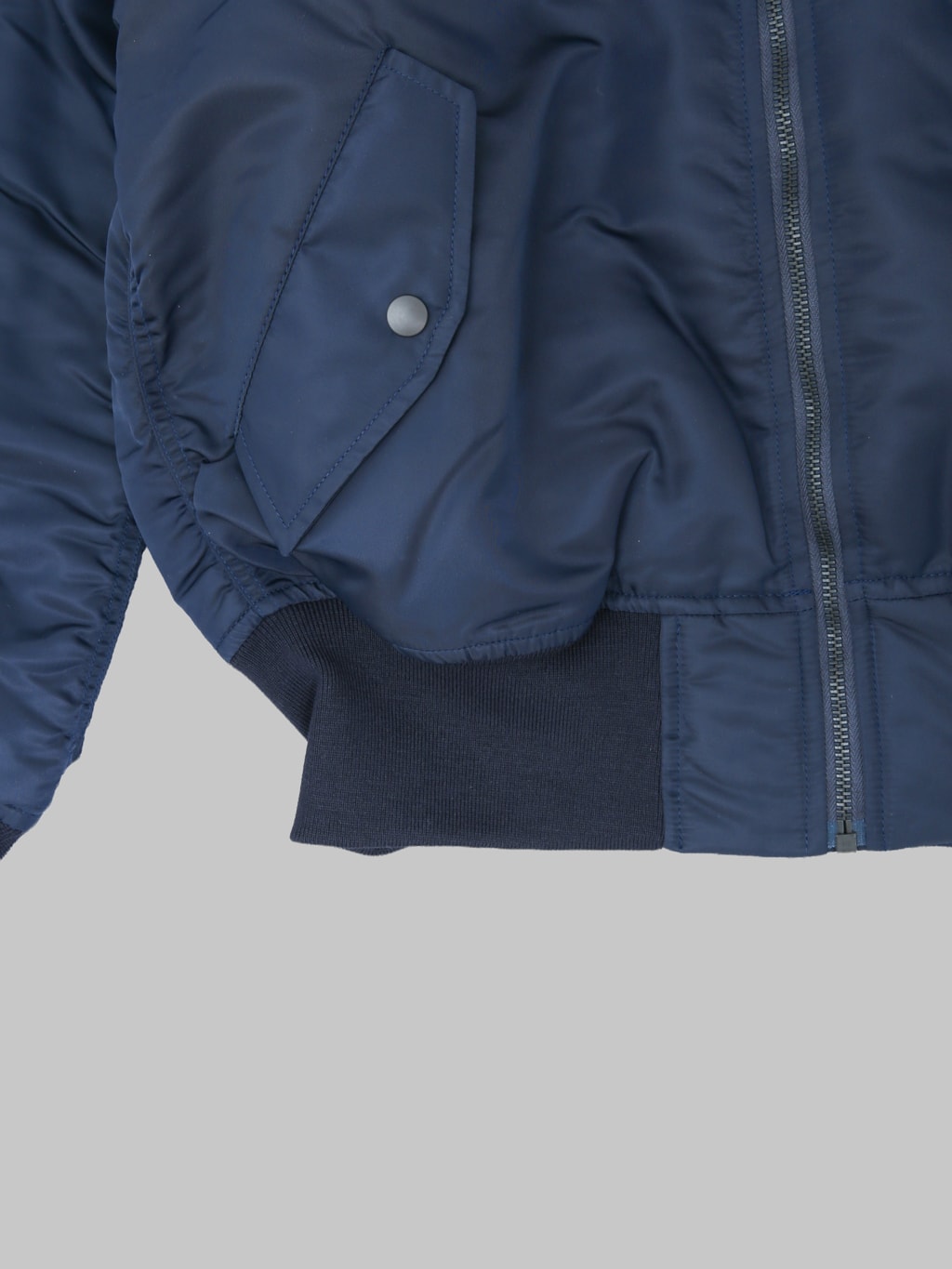Momotaro Jeans MMOT6311 Embroidery MA1 Jacket Navy elastic hem