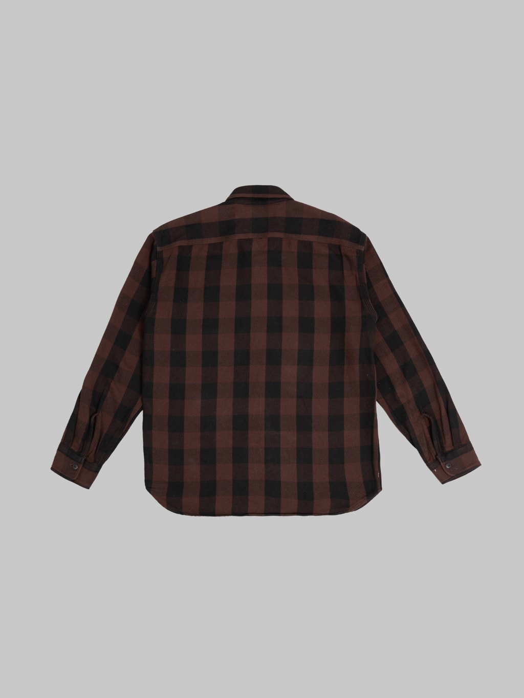 Momotaro MMLS6002 Block Check Shirt Brown