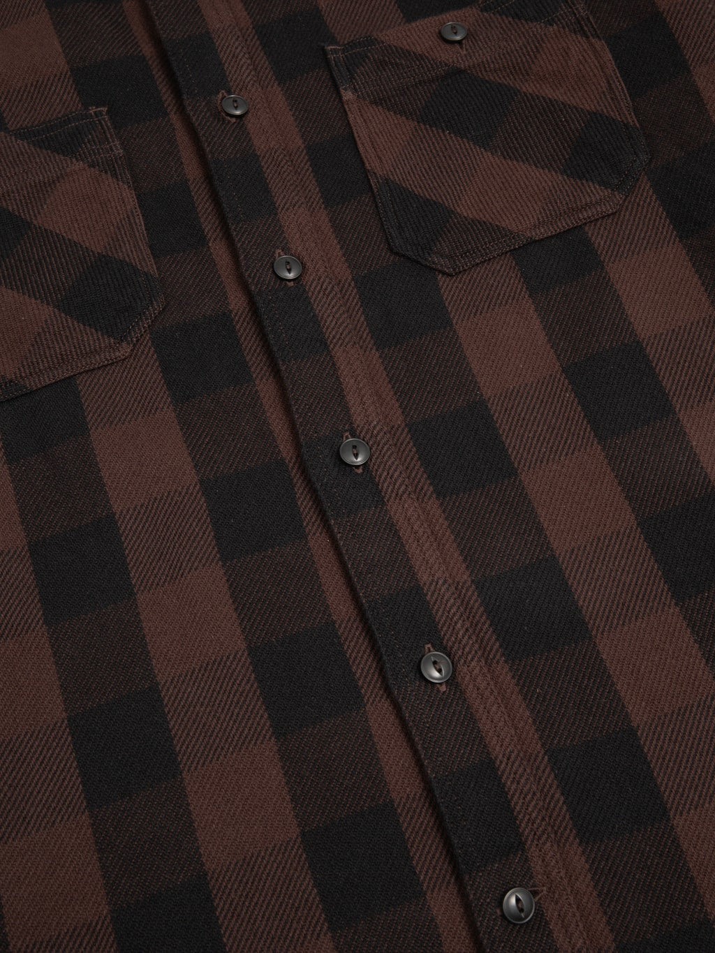 Momotaro MMLS6002 Block Check Shirt Brown