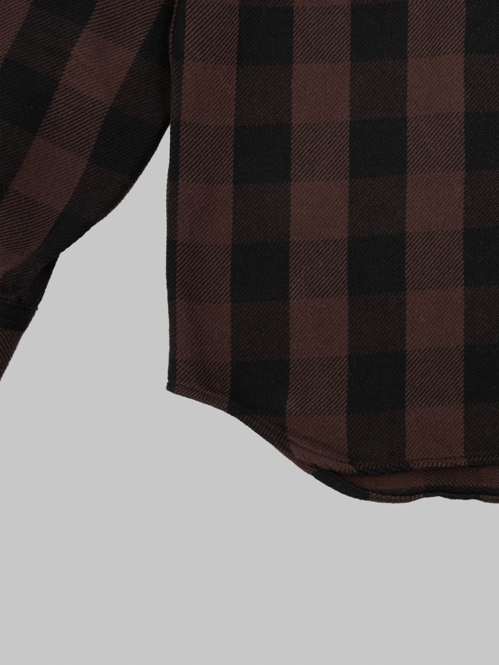 Momotaro MMLS6002 Block Check Shirt Brown