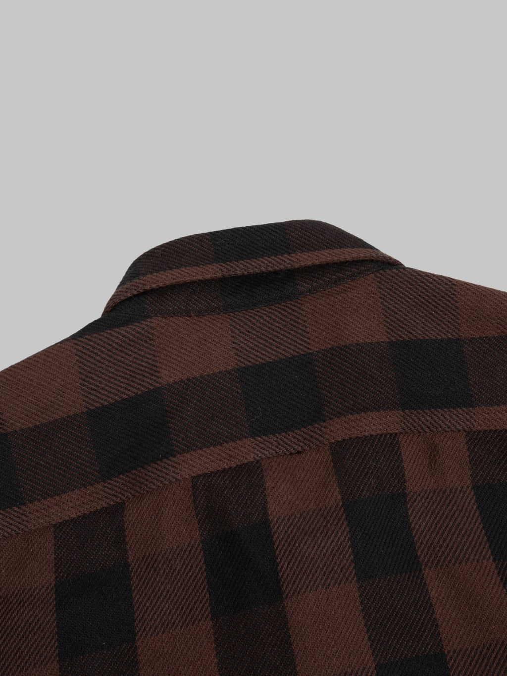 Momotaro MMLS6002 Block Check Shirt Brown