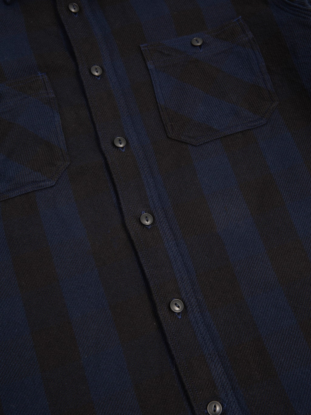 Momotaro Jeans MMLS6002 Block Check Shirt Navy