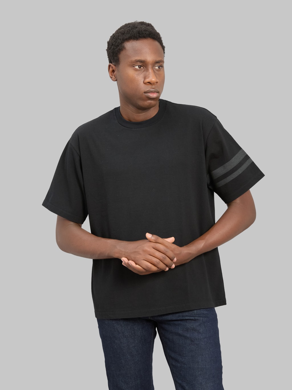 Momotaro Jeans MXTS1035 Zimbabwe Cotton T-Shirt Black
