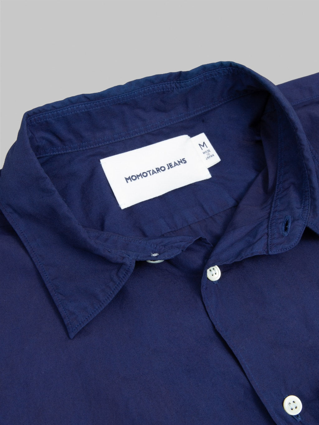 momotaro jeans natural indigo broad long sleeve shirt interior tag