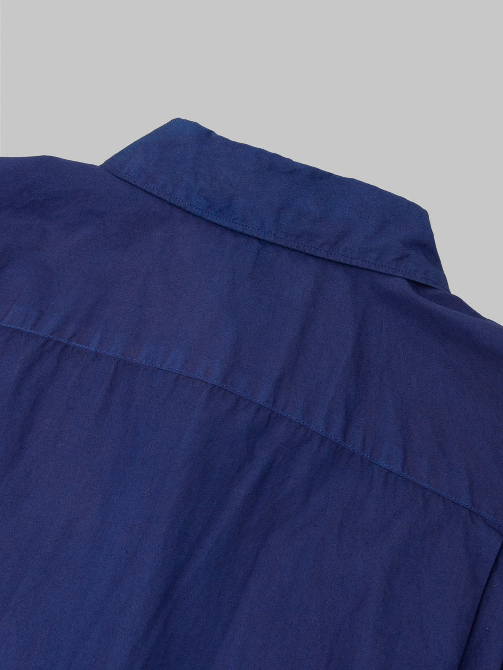 momotaro jeans natural indigo broad long sleeve shirt back collar