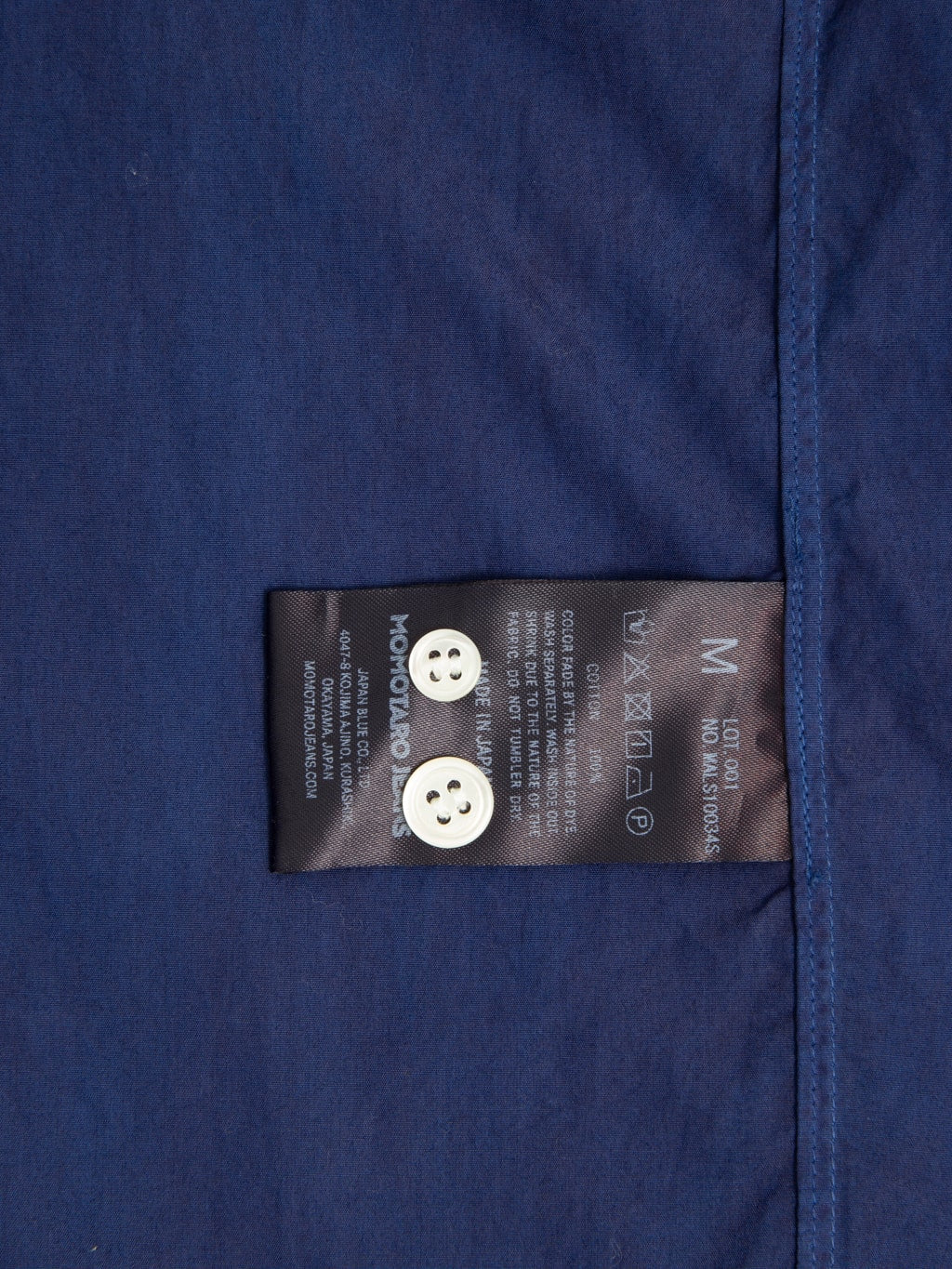 momotaro jeans natural indigo broad long sleeve shirt extra buttons