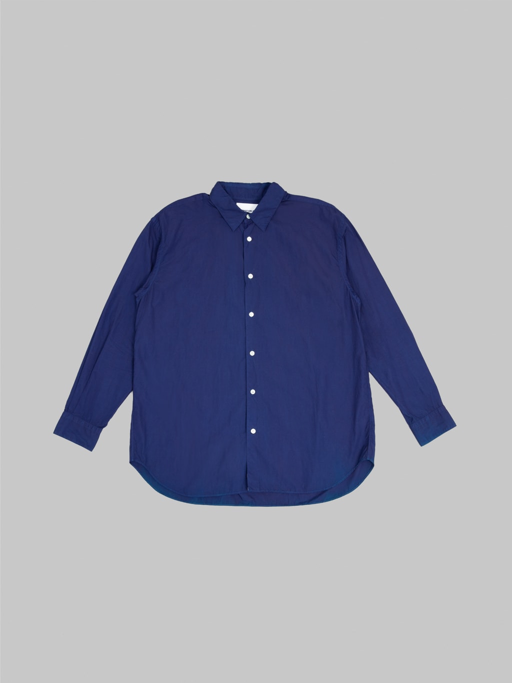 momotaro jeans natural indigo broad long sleeve shirt front