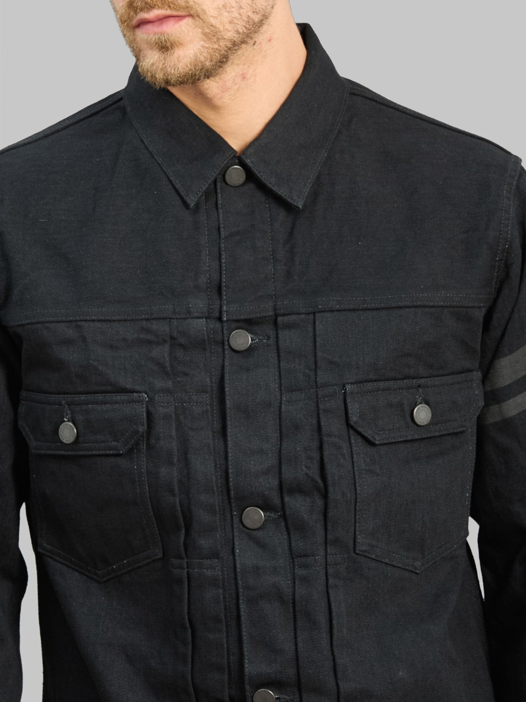 Momotaro MMGJ1102 15.7oz #002 "Classic" Denim Type II Jacket Black