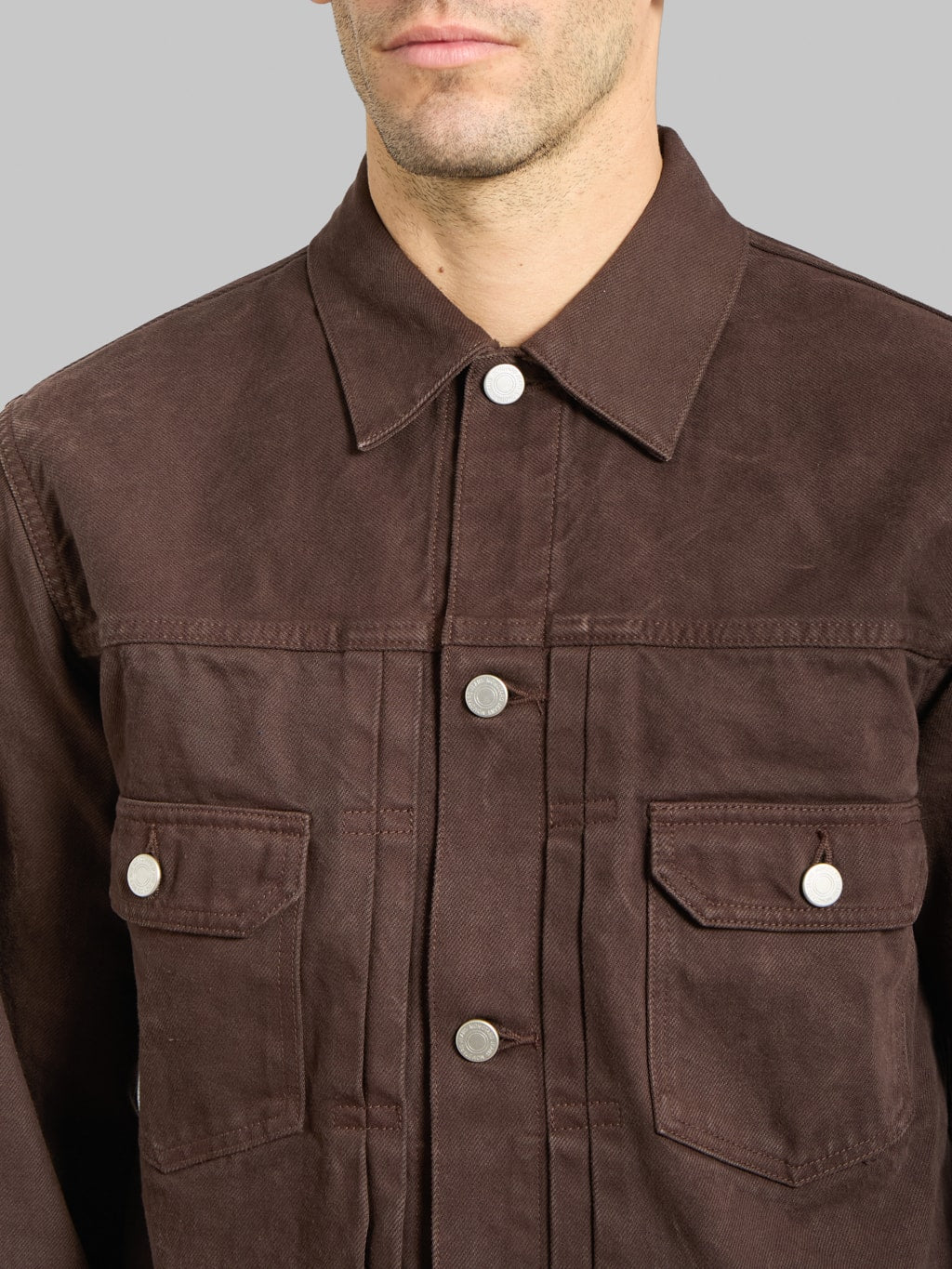 Momotaro MMGJ6000 15oz #002 "Onigurumi Dyed" Type II Jacket Brown