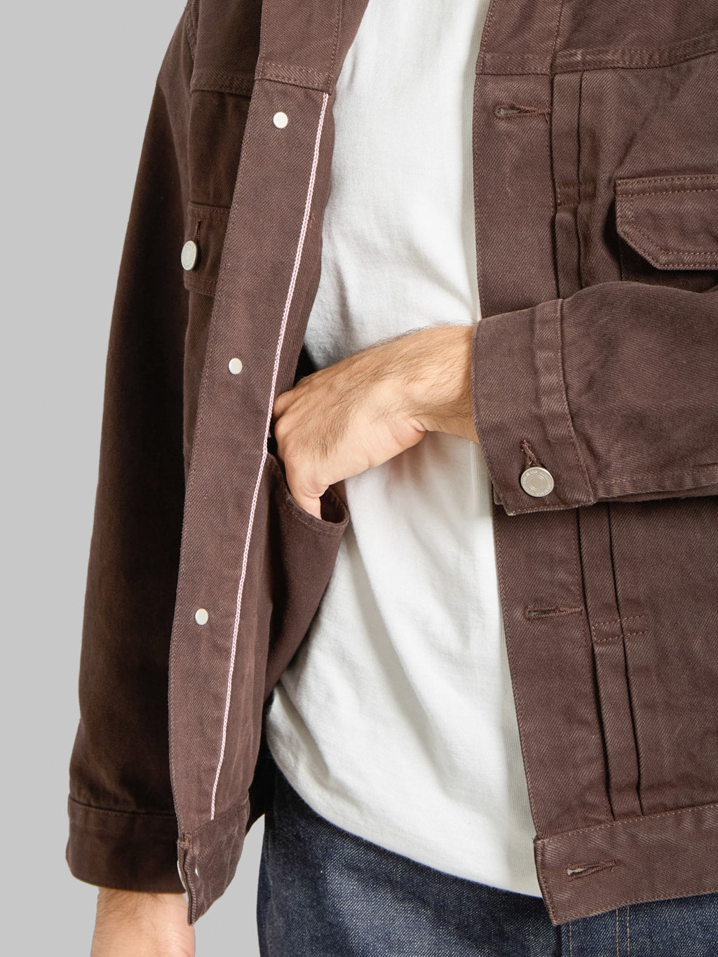 Momotaro MMGJ6000 15oz #002 "Onigurumi Dyed" Type II Jacket Brown