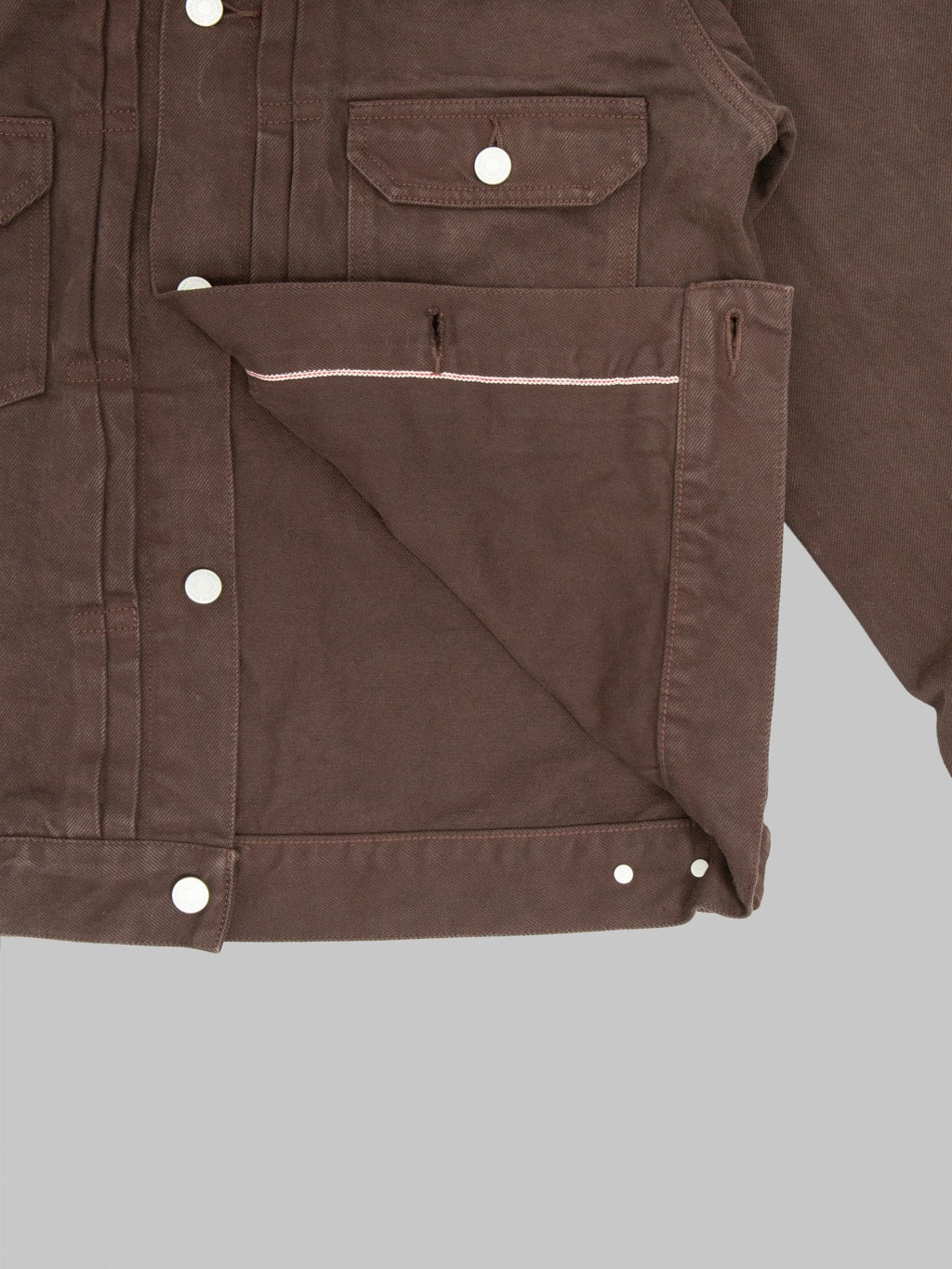 Momotaro MMGJ6000 15oz #002 "Onigurumi Dyed" Type II Jacket Brown