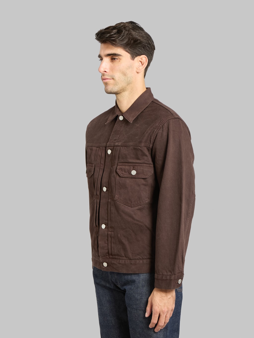 Momotaro MMGJ6000 15oz #002 "Onigurumi Dyed" Type II Jacket Brown