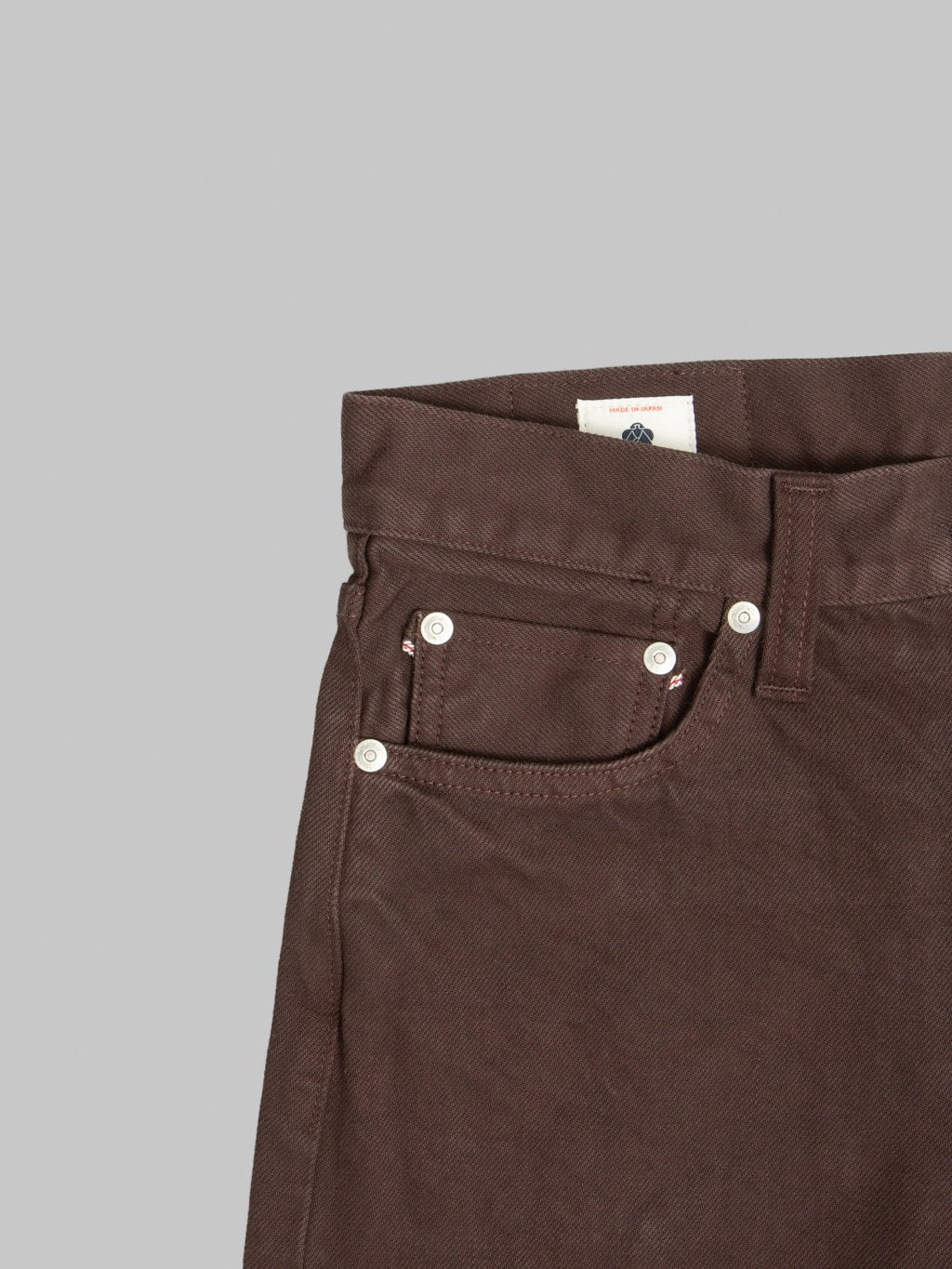 Momotaro MMJE6300 15oz #200 Tapered "Onigurumi Dyed" Jeans Brown