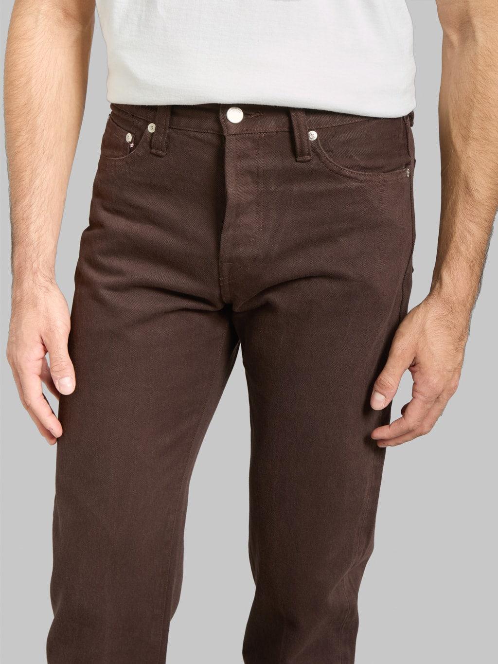 Momotaro MMJE6300 15oz #200 Tapered "Onigurumi Dyed" Jeans Brown