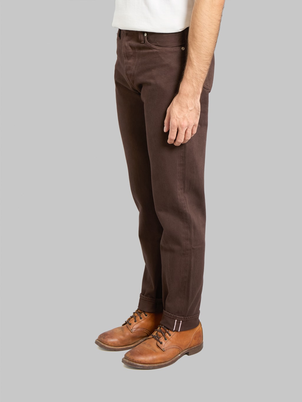 Momotaro MMJE6300 15oz #200 Tapered "Onigurumi Dyed" Jeans Brown