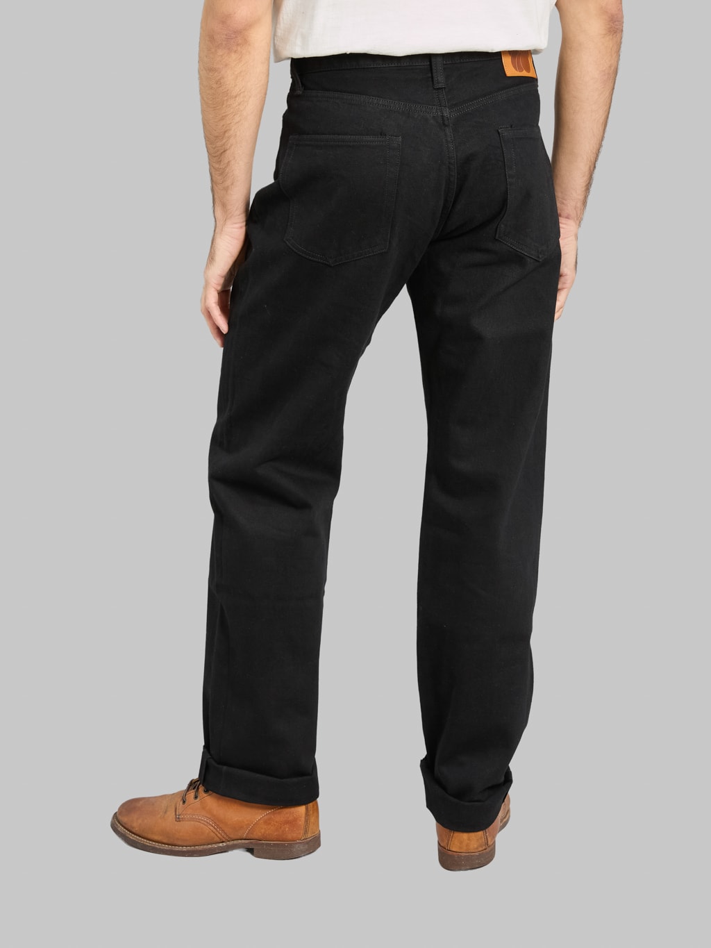 Momotaro MMJE6401 15oz #100 "Kyotomontsuki Dyed" Straight Black Jeans