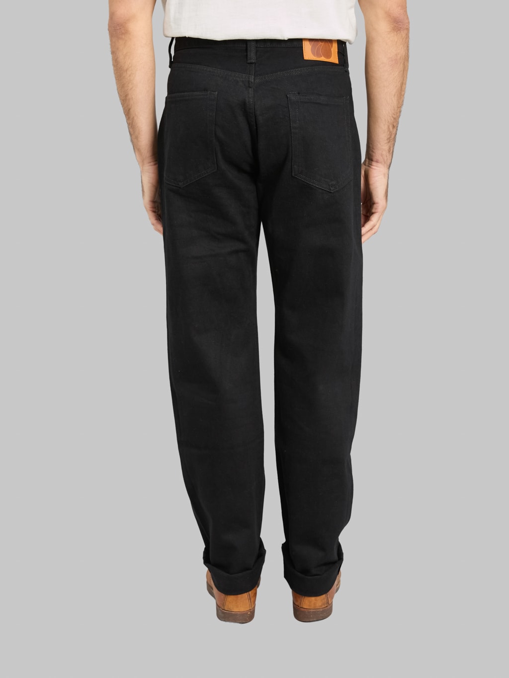 Momotaro MMJE6401 15oz #100 "Kyotomontsuki Dyed" Straight Black Jeans