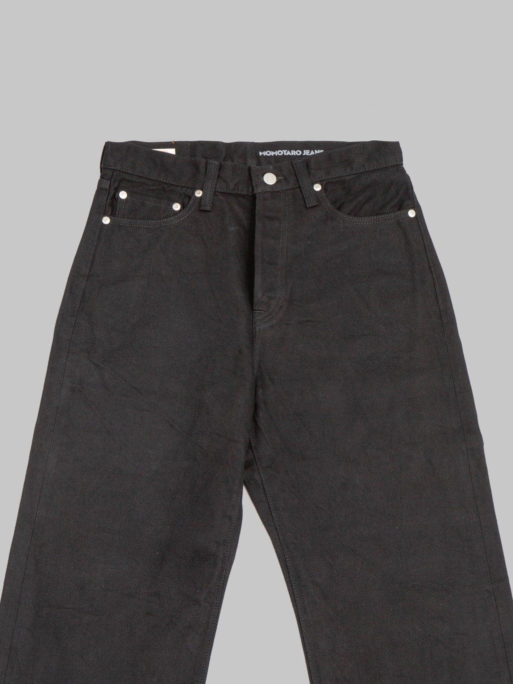 Momotaro MMJE6500 15oz #400 Wide "Kyotomontsuki Dyed" Jeans Black