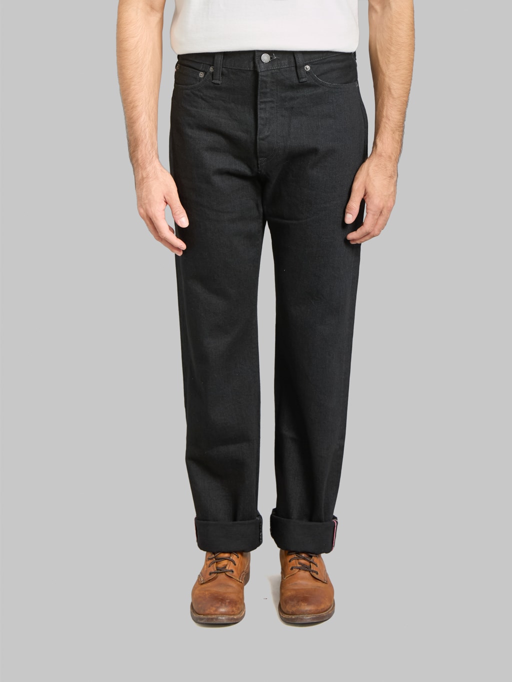 Momotaro MMJZ1101 15.7oz #100 "Classic" Straight Jeans Black