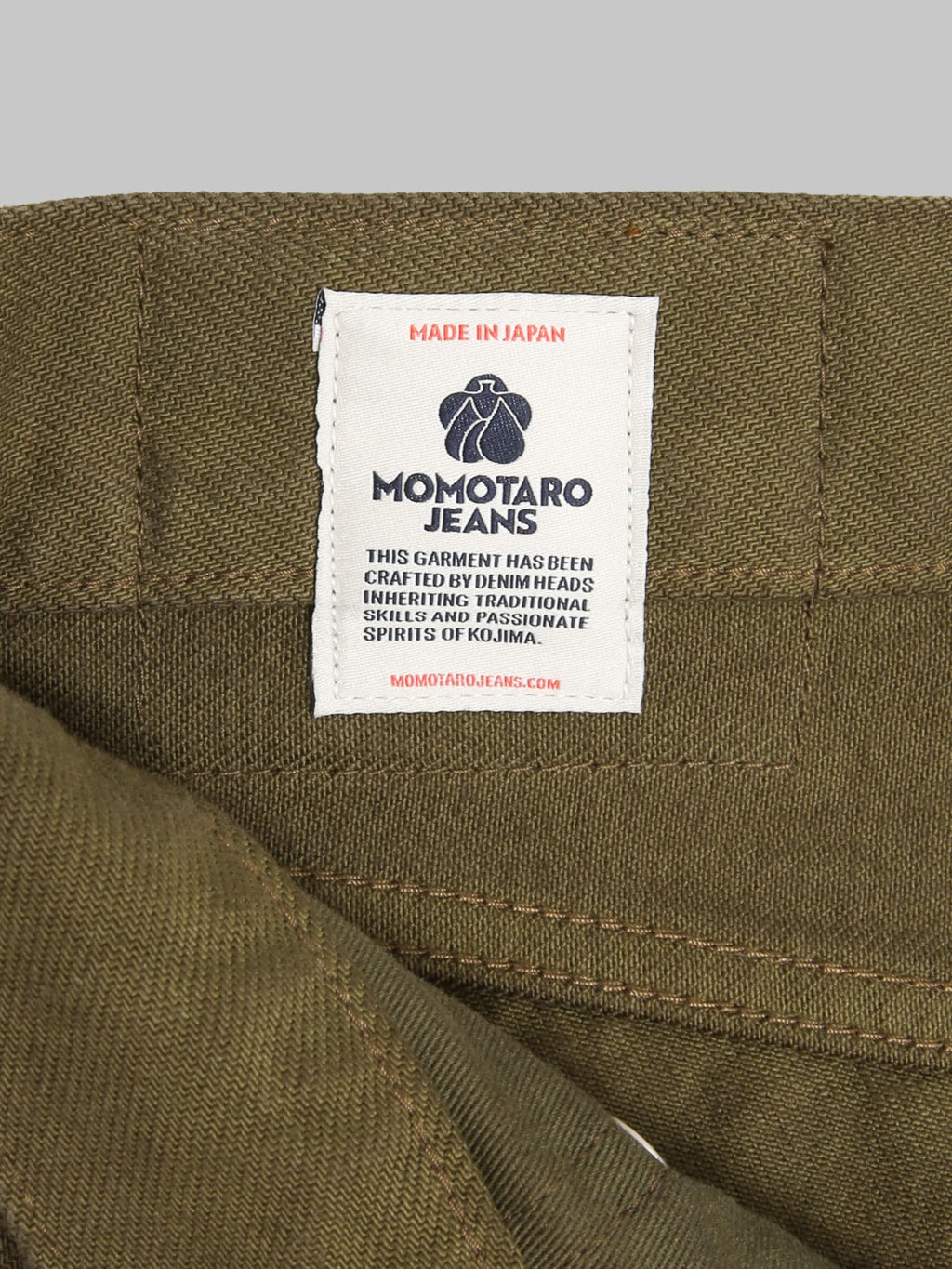 Momotaro Jeans MMJZ6403 #100 15oz "Botanical Moss Khaki Dye" Straight Jeans