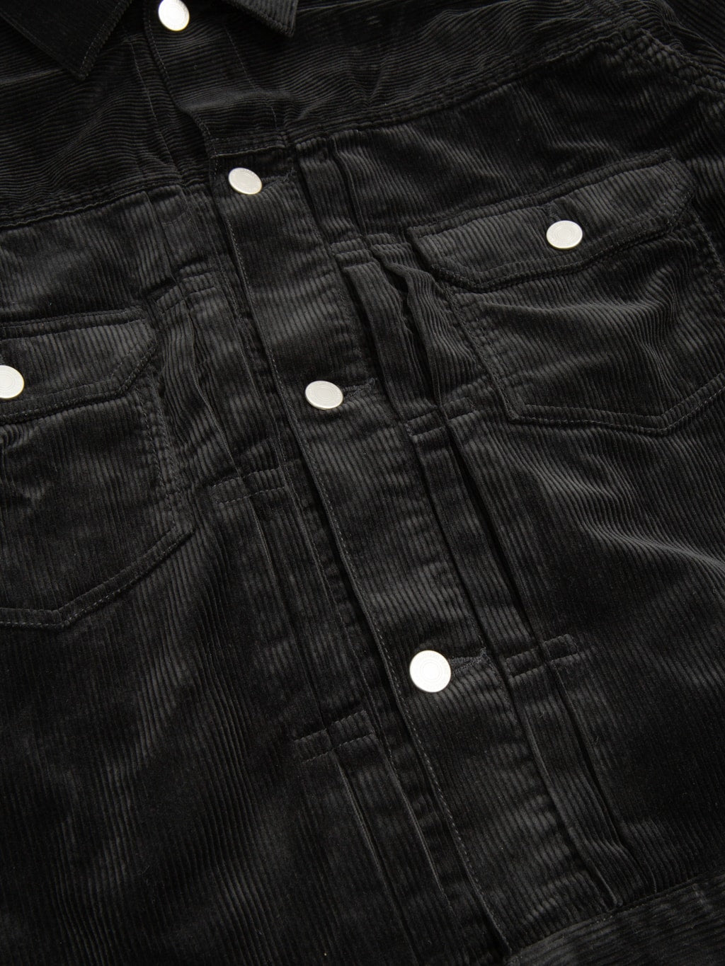 Momotaro MMOT6001 002 Corduroy Jacket Black buttons