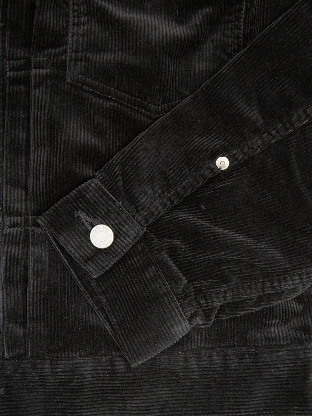 Momotaro MMOT6001 002 Corduroy Jacket Black smooth
