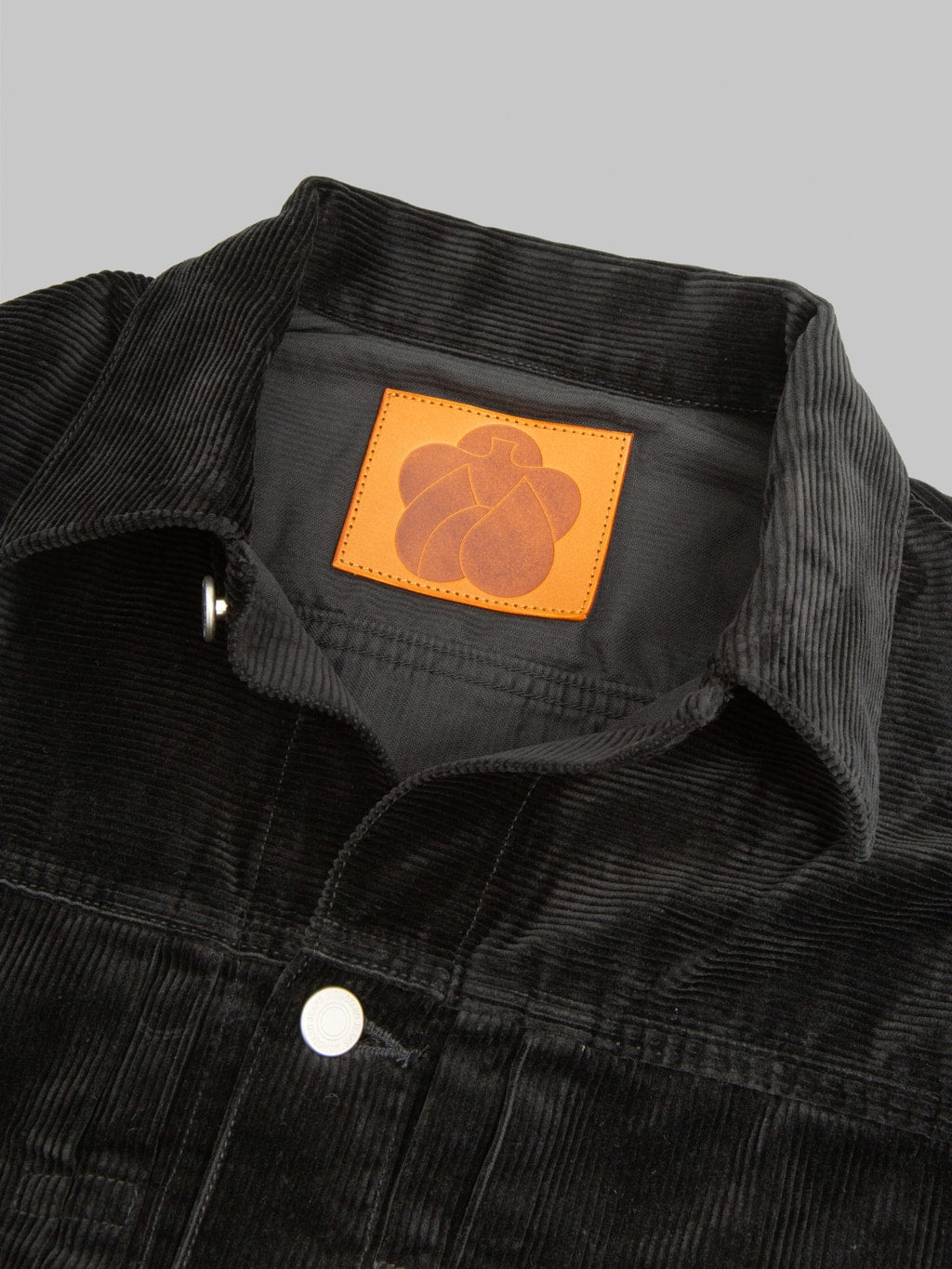 Momotaro MMOT6001 002 Corduroy Jacket Black leather patch