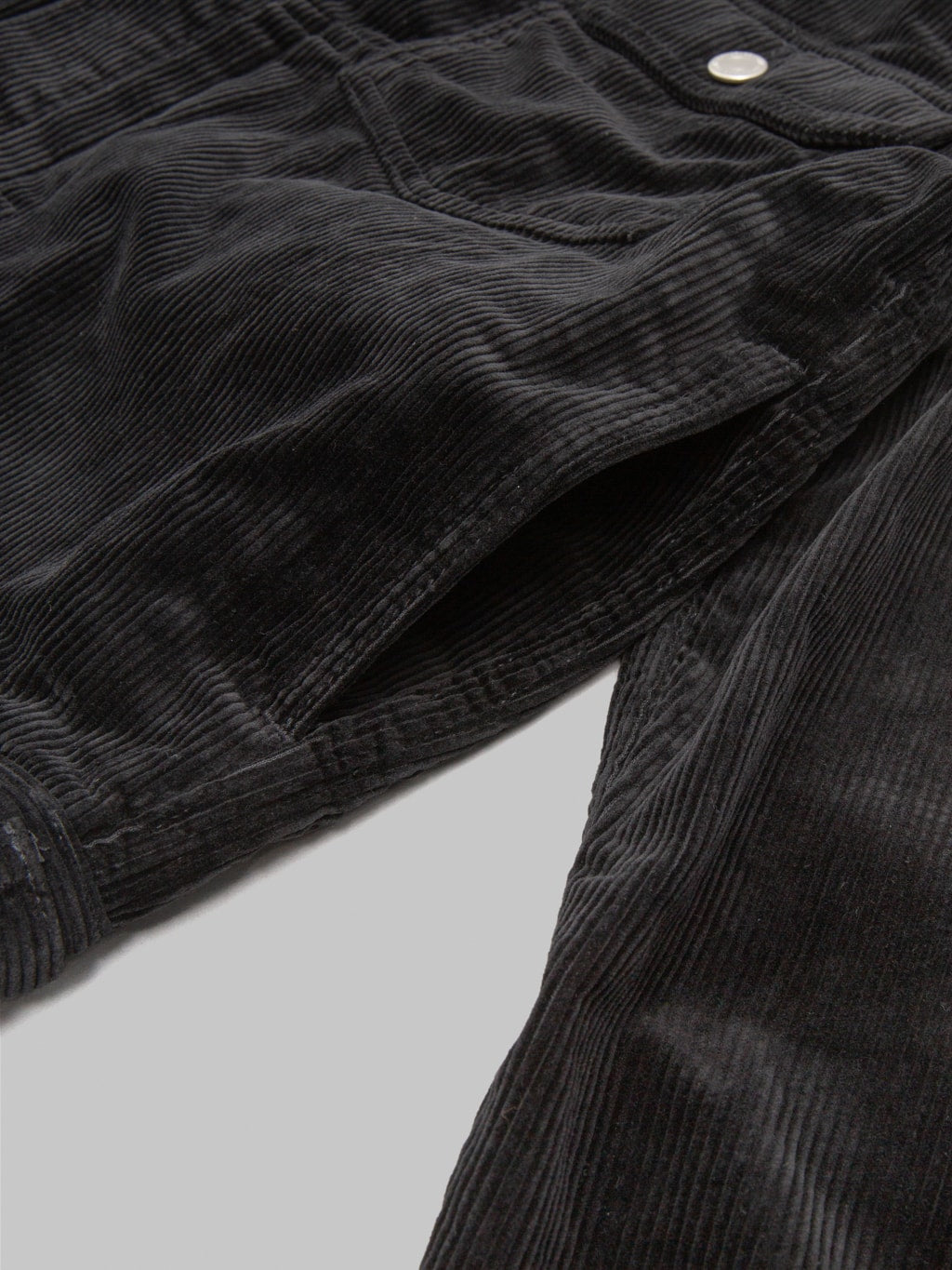 Momotaro MMOT6001 002 Corduroy Jacket Black details