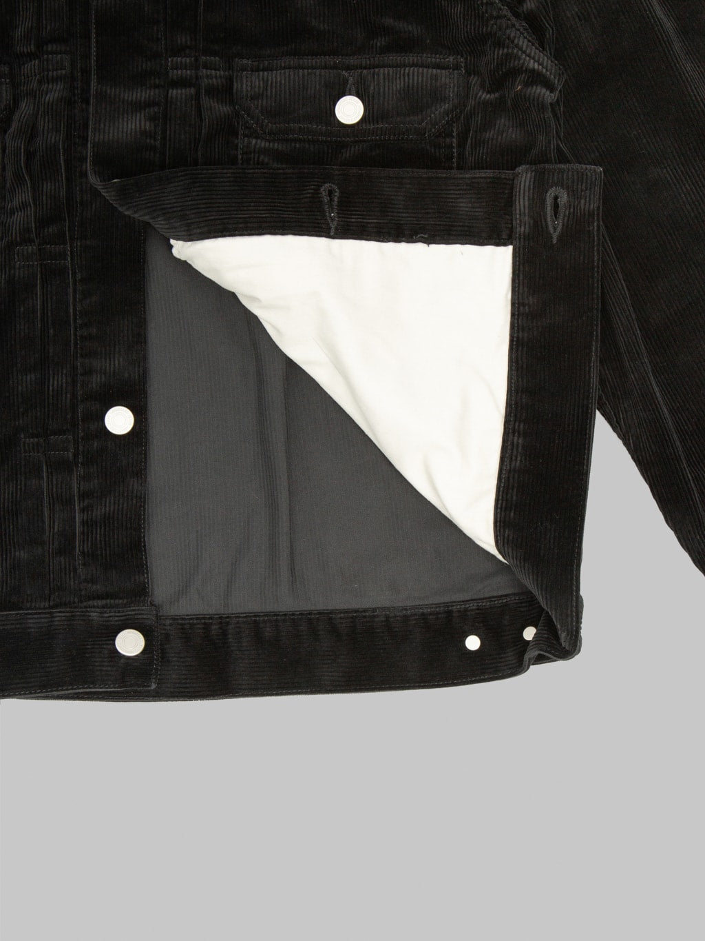 Momotaro MMOT6001 002 Corduroy Jacket Black 100 cotton