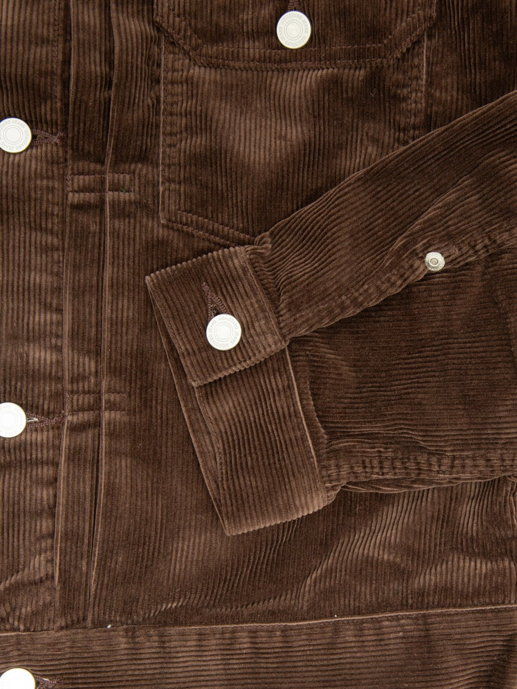 Momotaro MMOT6001 002 Corduroy Jacket Brown cuff closeup