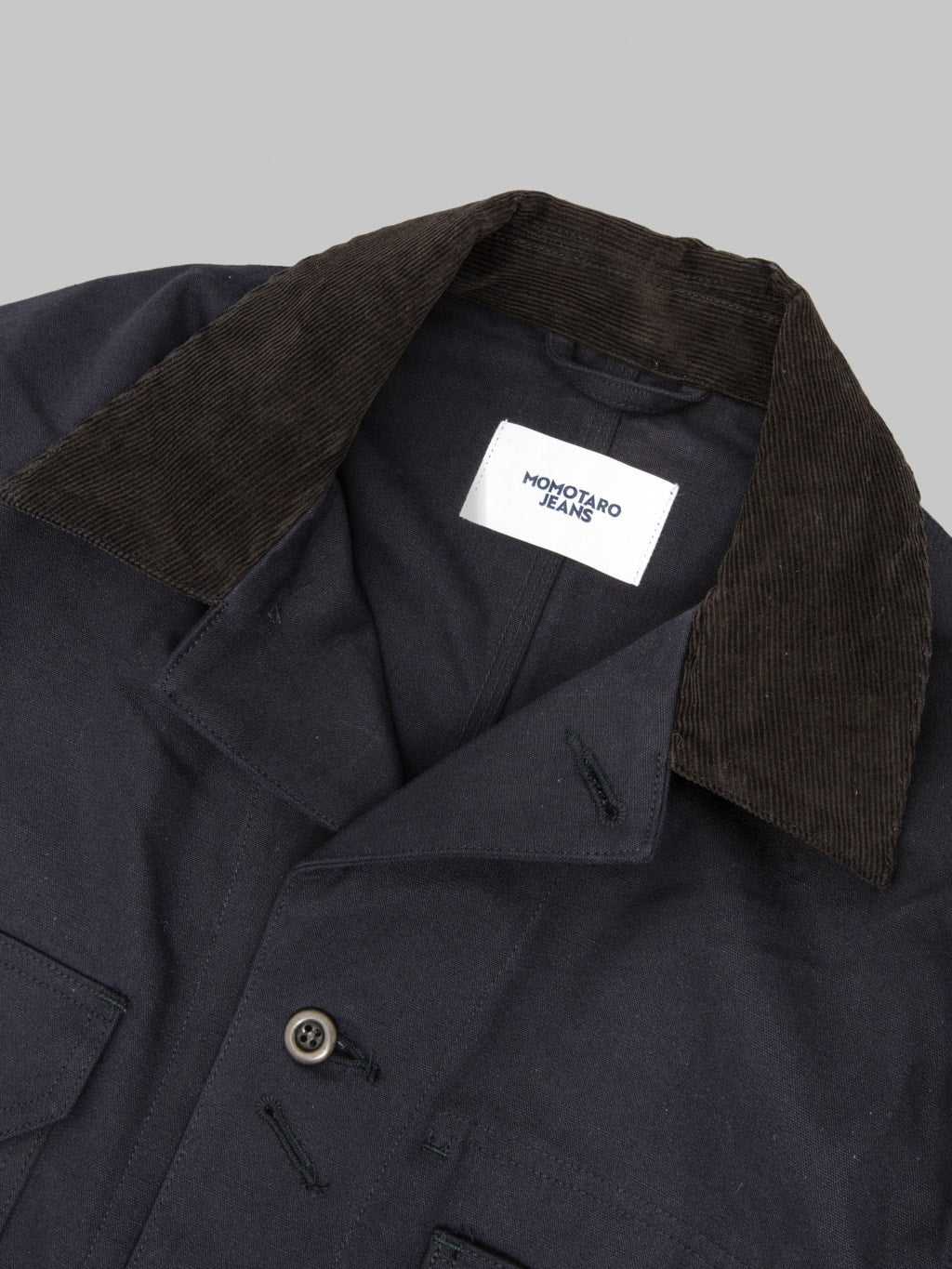 Momotaro MMOT6312 Duck Coverall Navy interior tag