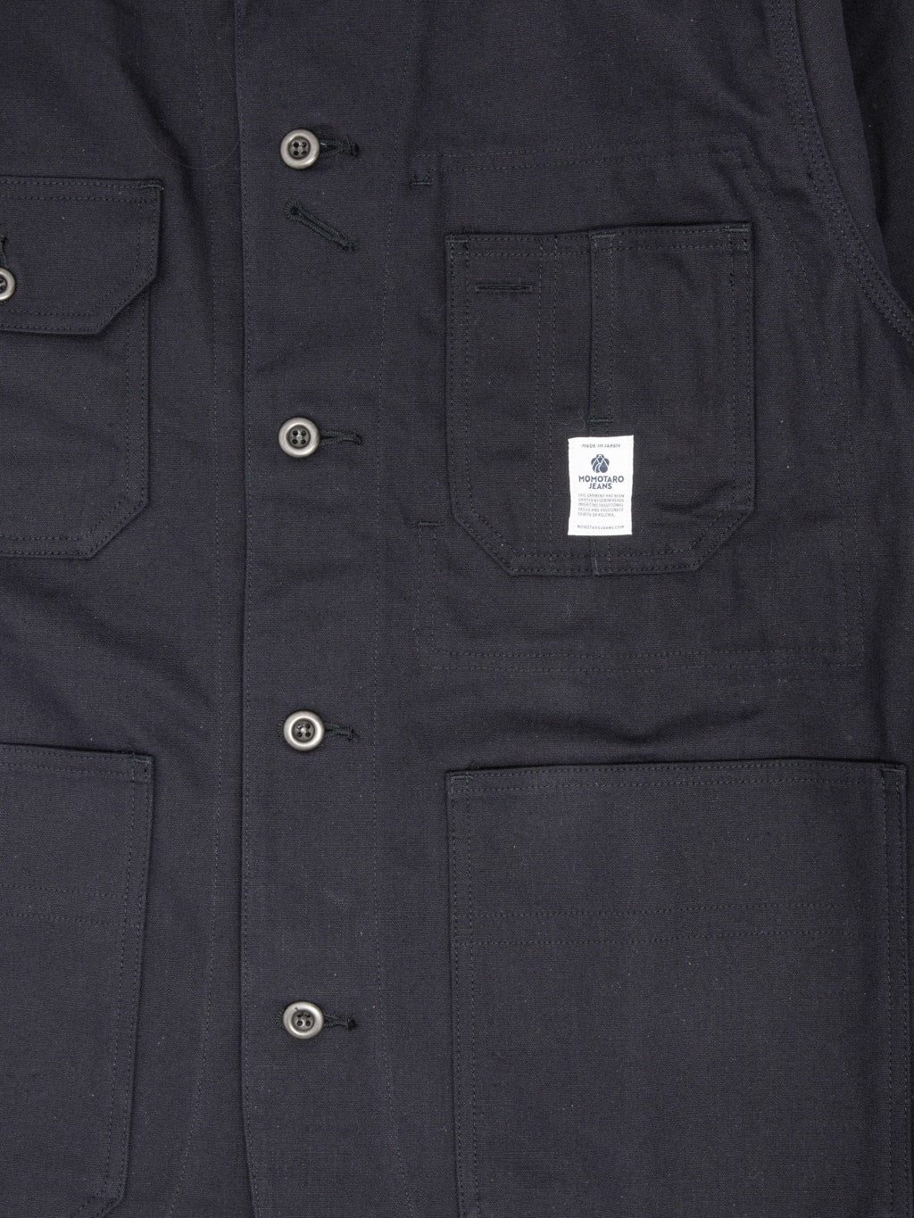 Momotaro MMOT6312 Duck Coverall Navy brand tag