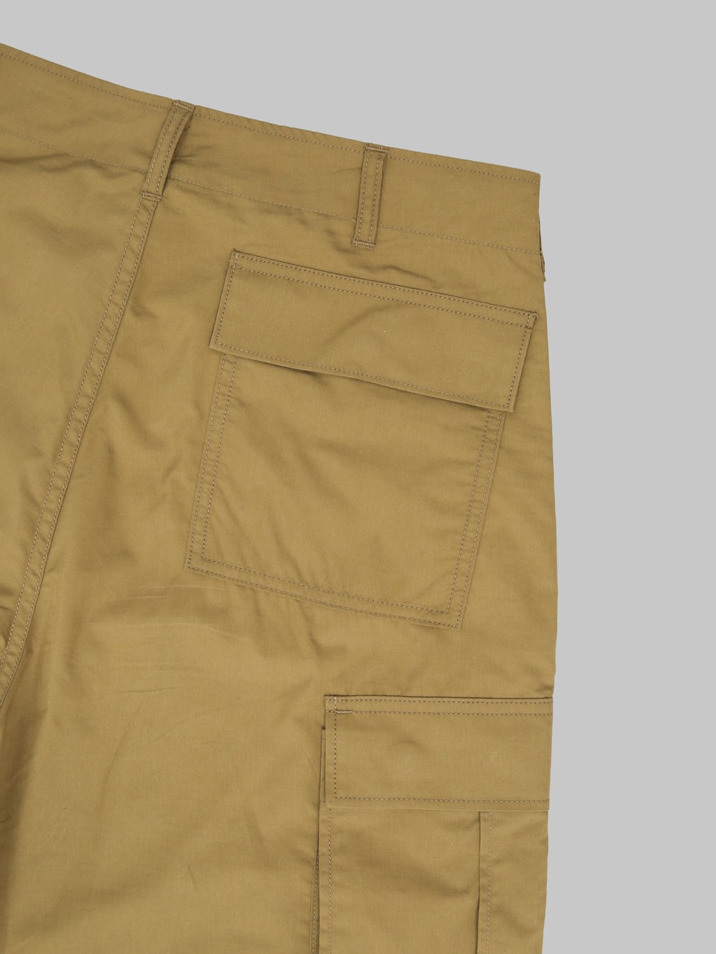 Momotaro Jeans MMPT6009 Cotton Silk Cargo Pants Khaki
