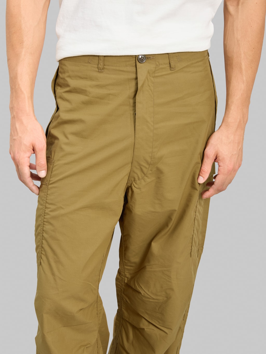 Momotaro Jeans MMPT6009 Cotton Silk Cargo Pants Khaki