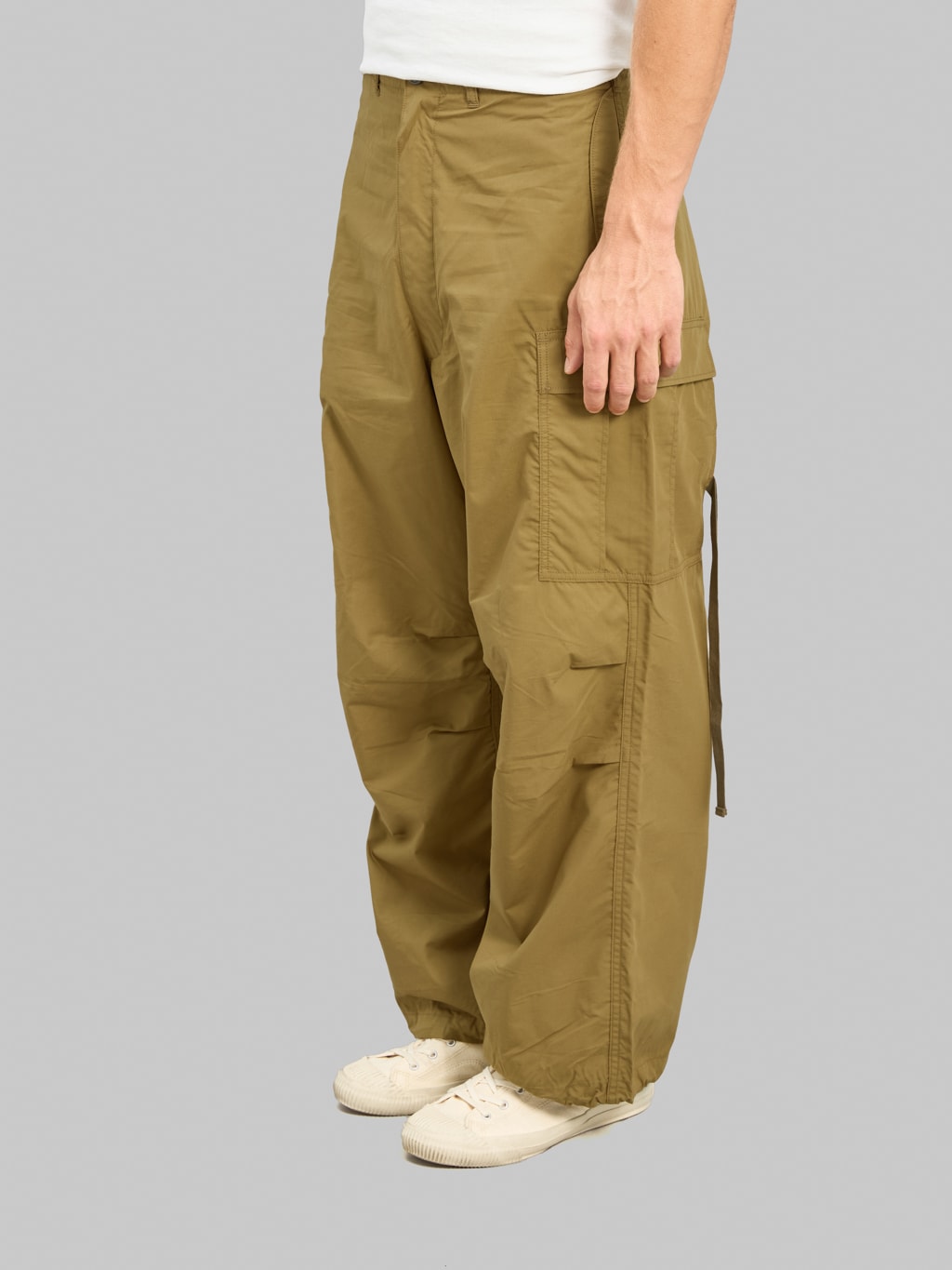 Momotaro Jeans MMPT6009 Cotton Silk Cargo Pants Khaki