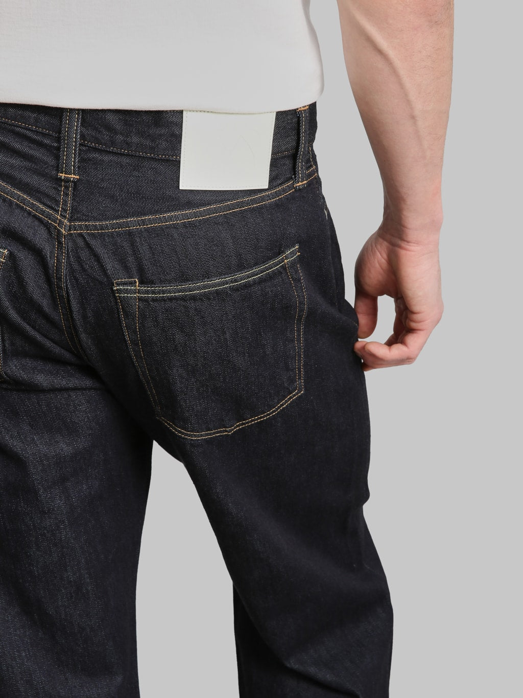 Momotaro Jeans MXJE1506 11oz #400 Lightweight Wide Jeans back pocket