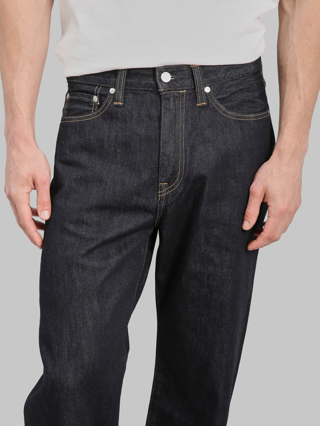 Momotaro Jeans MXJE1506 11oz #400 Lightweight Wide Jeans inseam
