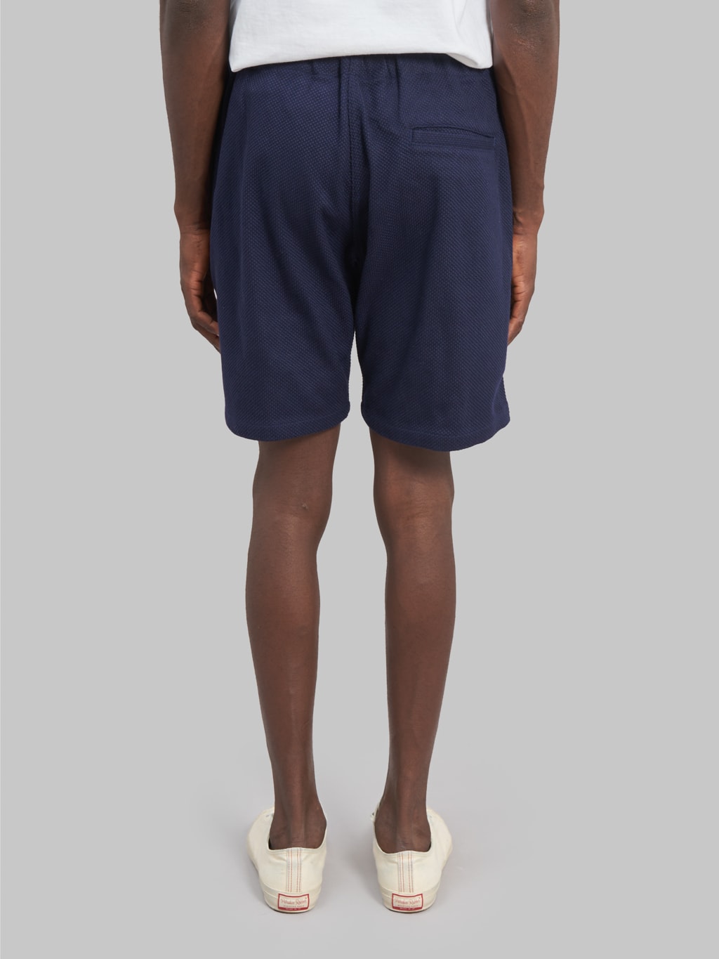 momotaro mxpt 1000 indigo sashiko short pants back fit