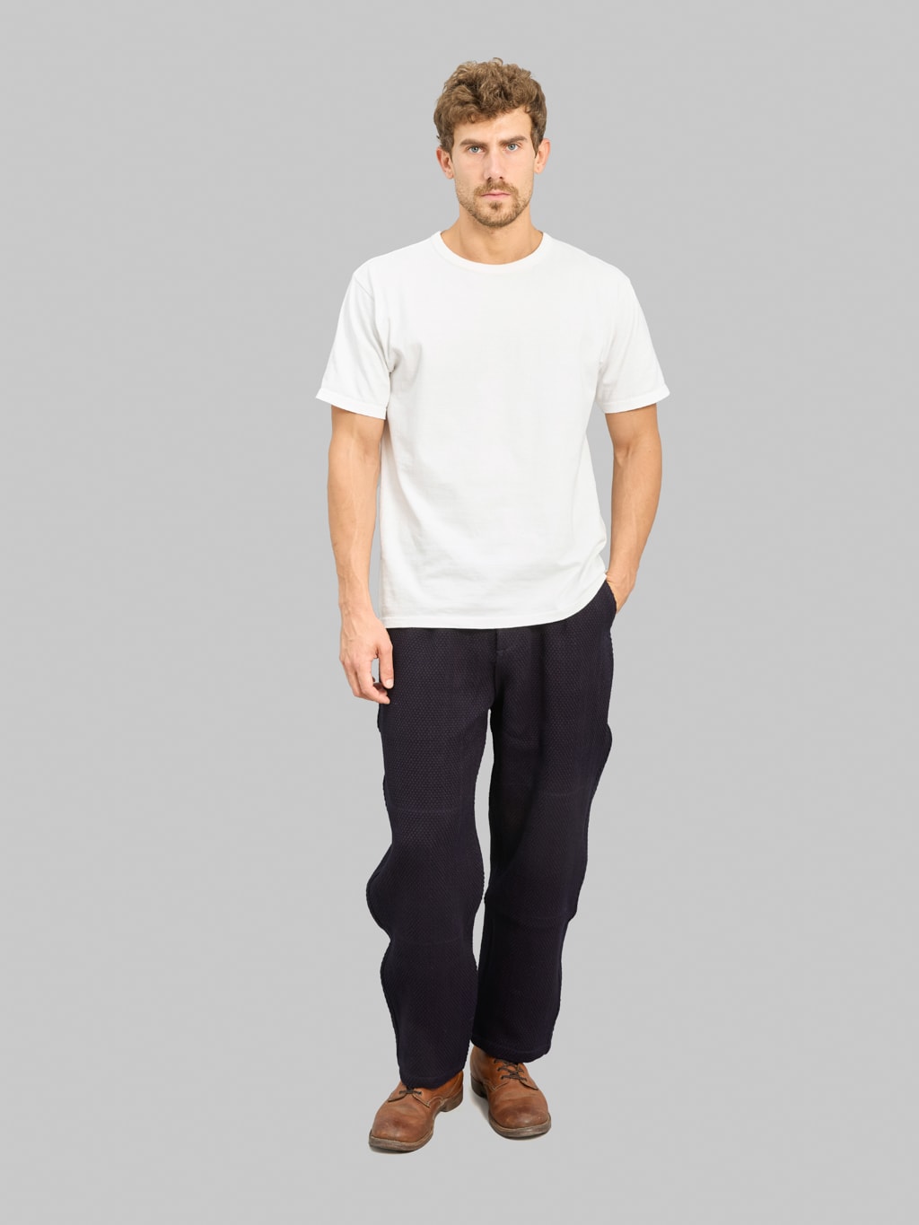 Momotaro Jeans MXPT1021 Indigo Heavy Sashiko Pants
