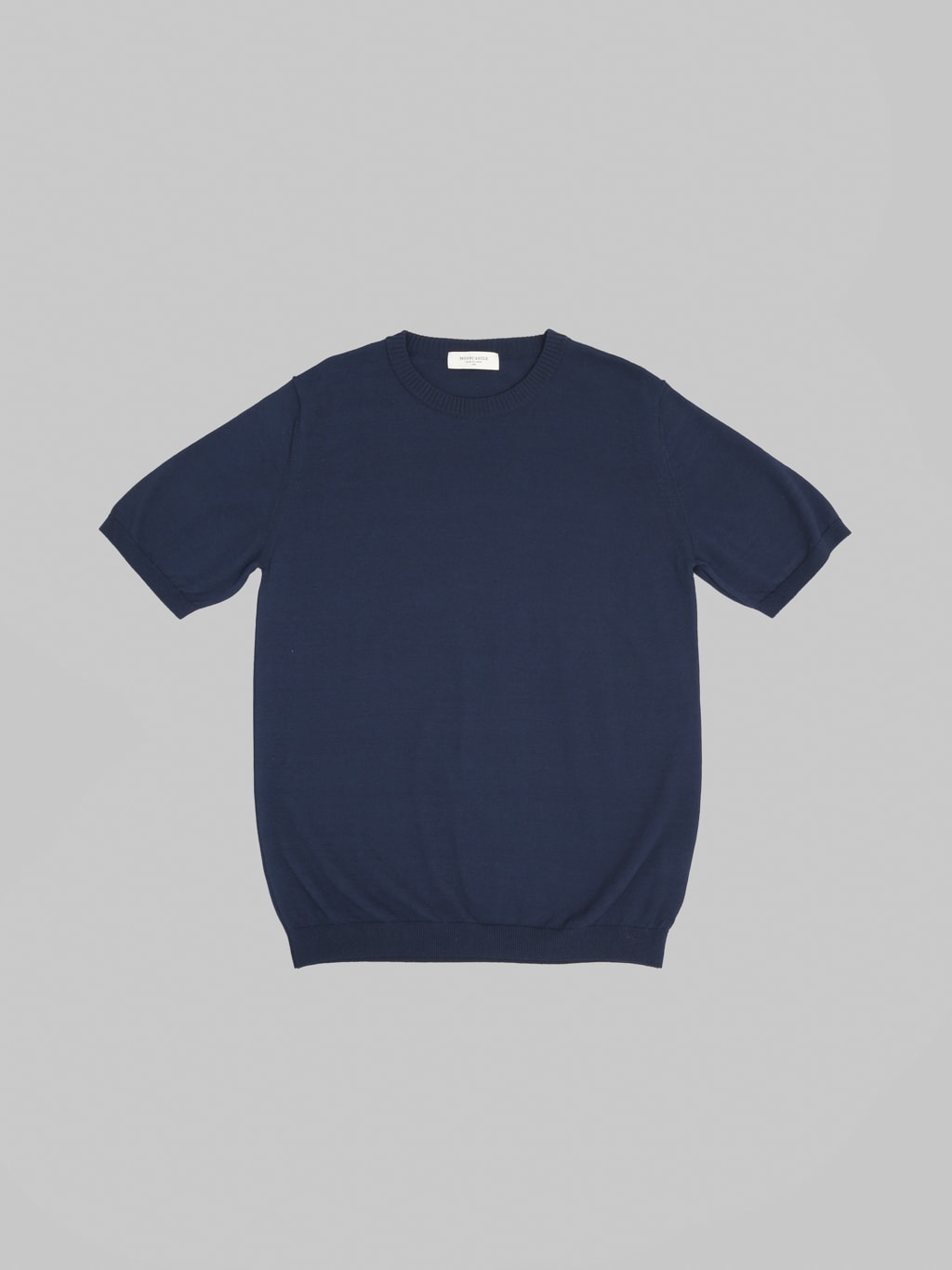 Mooncastle 12G Ice Cotton Crewneck T-Shirt Navy