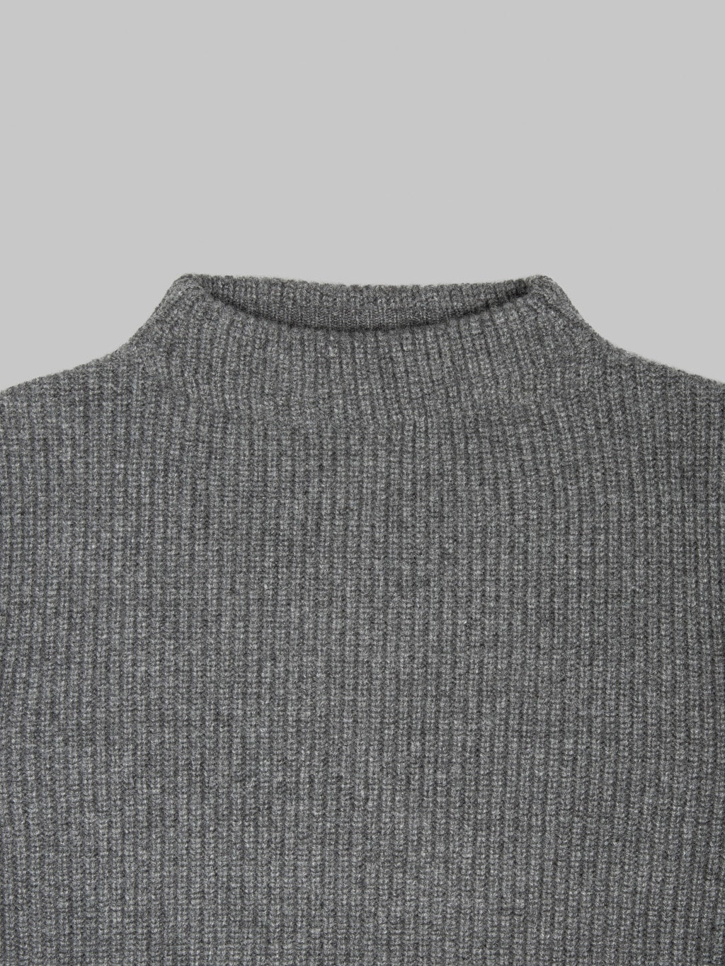 Mooncastle 7G Cashmere Bottleneck Pullover Dark Grey